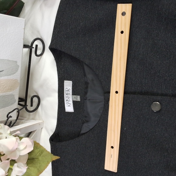 Black Kasper Blazer Elegant Wear Office Wear Career Wedding Business Casual - Picture 13 of 16